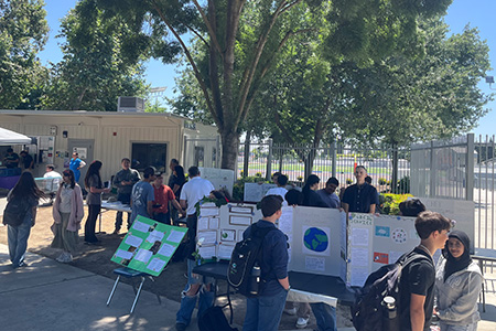 Students participating in a Green Career Fair from Unit 4.